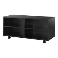 LOWBOARD Gränne - Schwarz Hochglanz, Holzwerkstoff/Kunststoff (90/41/35cm) - [en.casa]