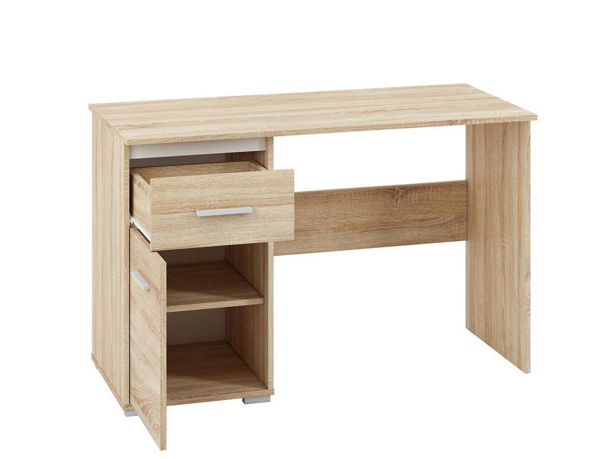 SCHREIBTISCH Avo Sonoma Eiche, Absetzung austauschbar 120 / 55 / 76cm - Braun, Holz/Holzwerkstoff (55/120/76cm) - Feldmann-Wohnen