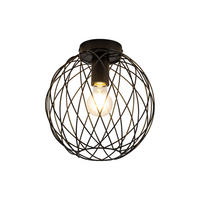 DECKENLEUCHTE Blitzenh 25/26.5/25 cm - Schwarz, Metall (25/25/26.5cm) - ZMH