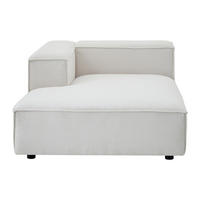 RECAMIERE ohne Schlaffunktion - 1 Person - samt - beige Ruzolo - Beige, Textil (120/67/169cm) - Vente-Unique