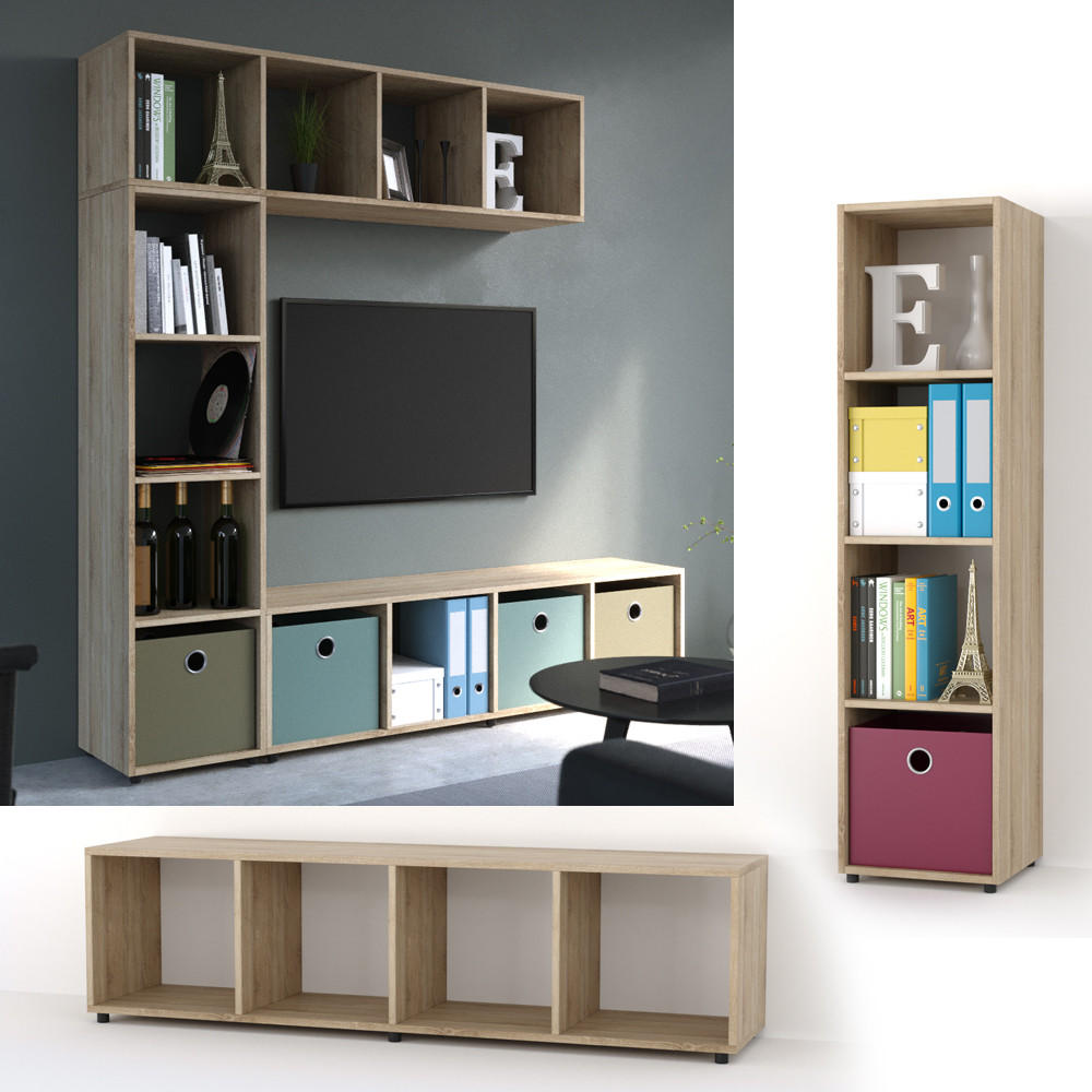 RAUMTEILER Ludus Sonoma 142.5 x 36.2 cm - Sonoma Eiche, Holzwerkstoff (142.5/36.2/33cm) - Vicco