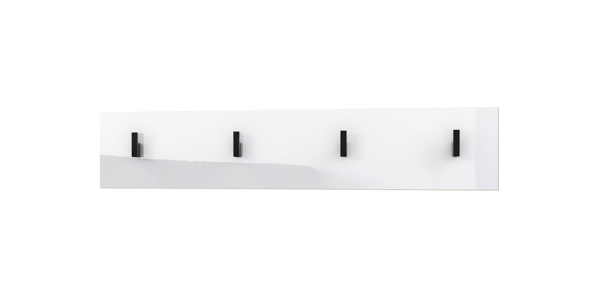 GARDEROBENPANEEL Linea Weiß Hochglanz - Weiß Hochglanz, Holzwerkstoff (72.5/14.5/3.5cm) - Vladon