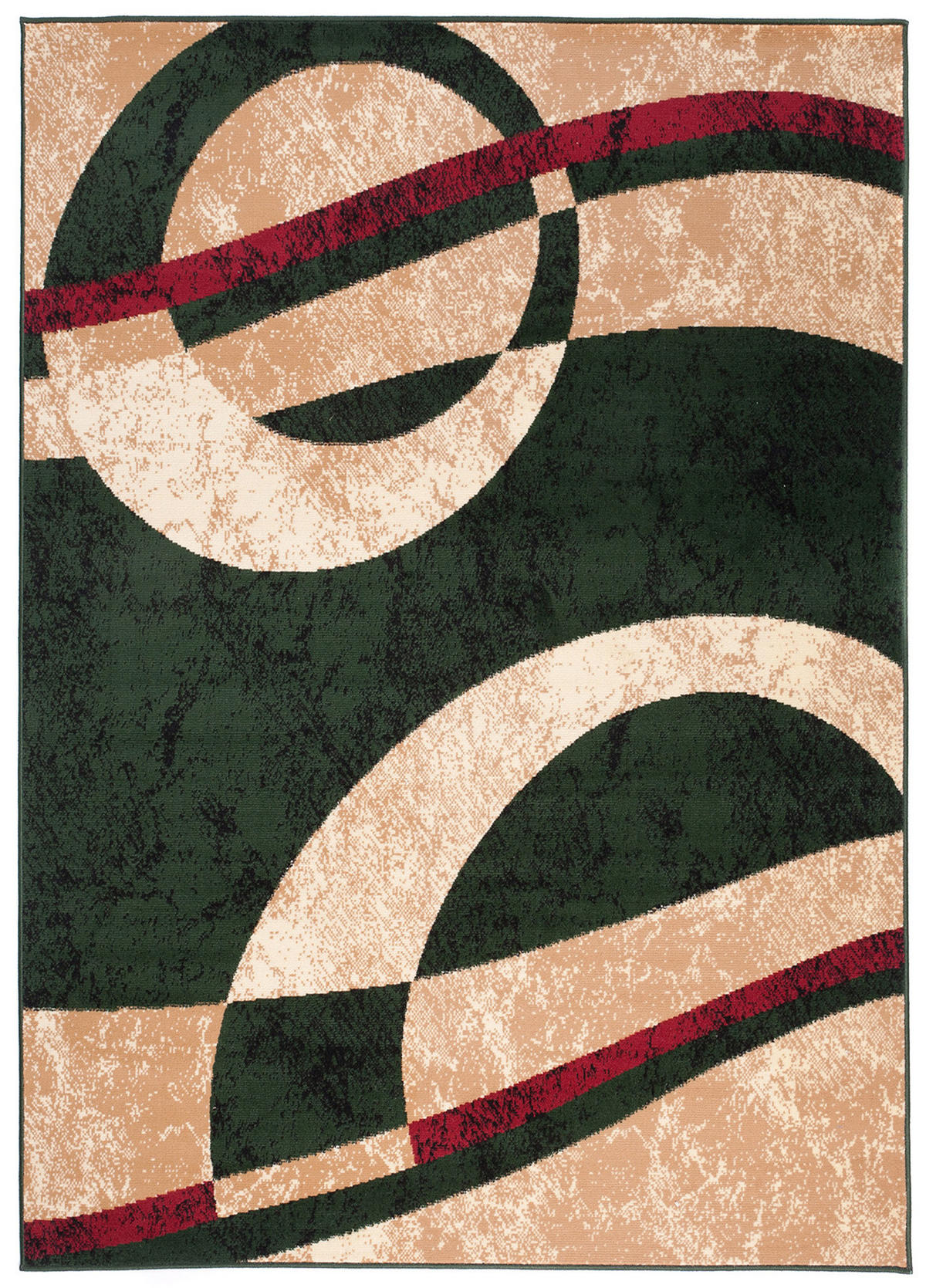 TEPPICH DREAM Grün Creme 60/100 cm - Creme/Grün, Textil (60/100cm) - Tapiso