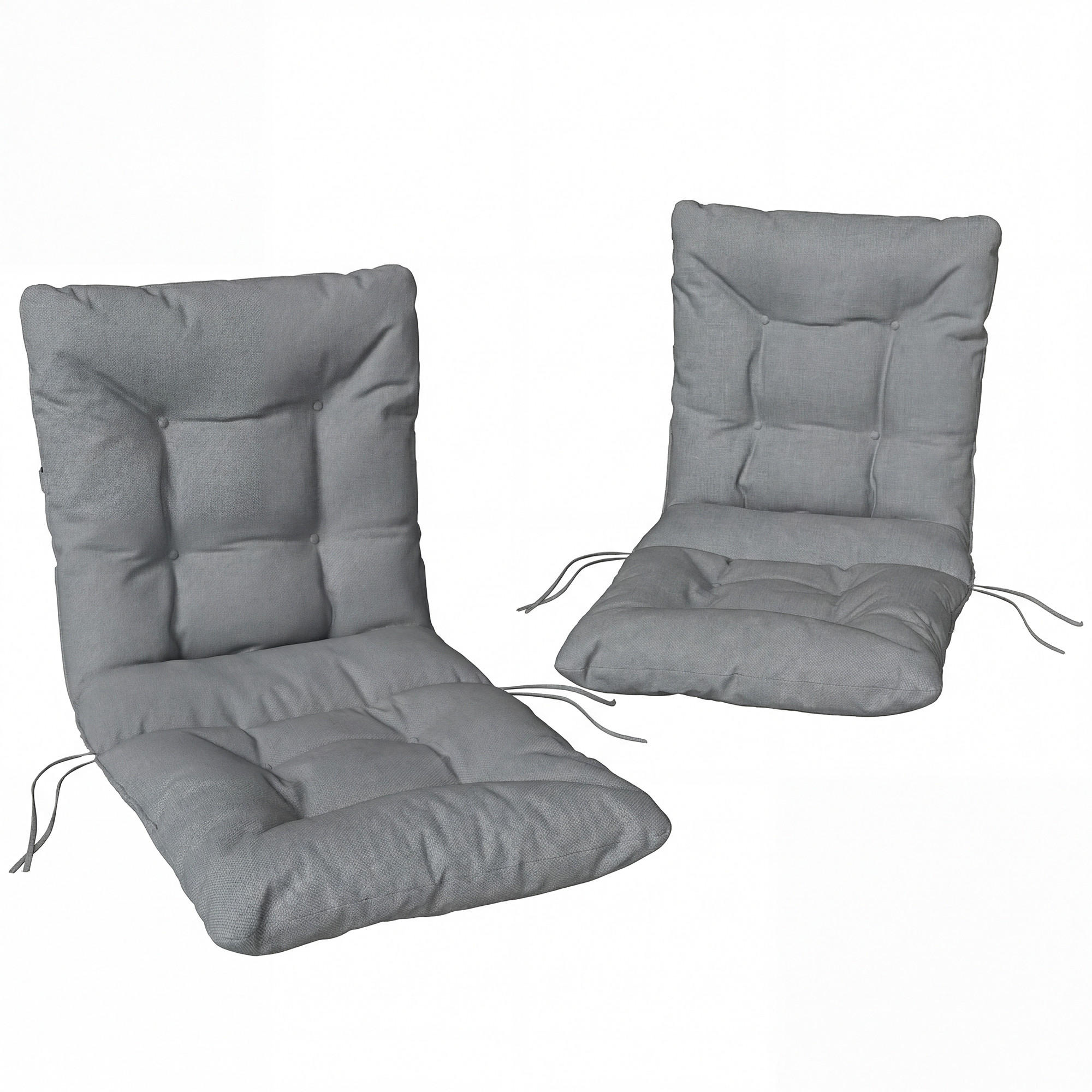 SITZKISSEN DE-09012 Hellgrau - Hellgrau, Textil (120/50/8cm) - ComfortXL