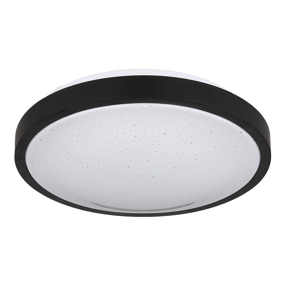 LED DECKENLEUCHTE Gregory Metall Schwarz - Schwarz, Metall (30/30/9cm) - Globo Lighting