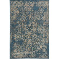 TEPPICH Flachgewebeteppich Frencie Blau - Blau, Textil (200/1cm) - KUNSTLOFT