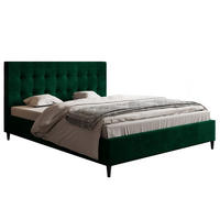 BETT Gesteppt Kronos 19 Samt Flaschengrün 120x200 cm - Grün, Textil (120/200cm) - Sepro Meble