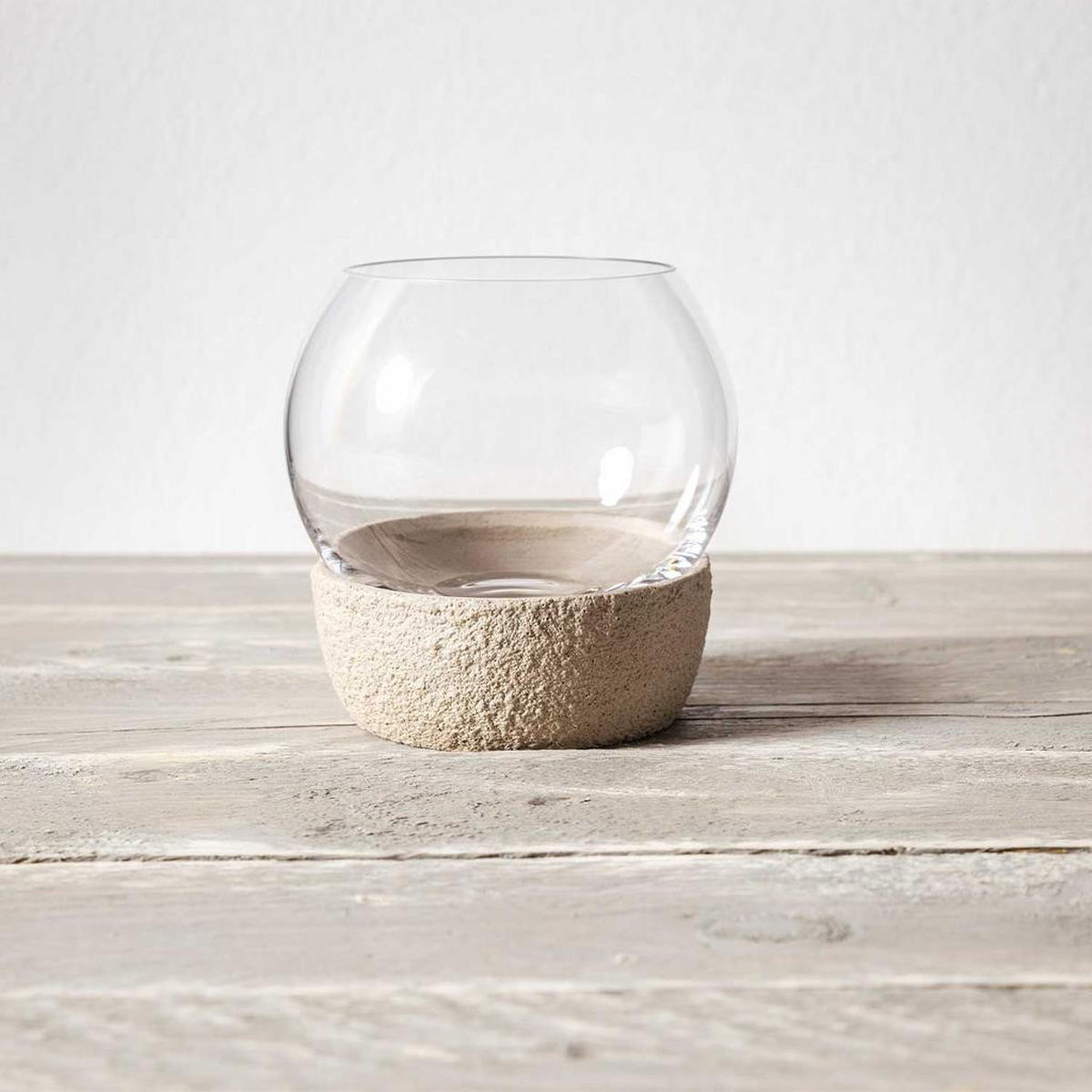 TEELICHTHALTER Perlemor Home beige ø 11 x 11,3 cm - Beige, Glas/Keramik (11/11.3/11cm) - like.Villeroy & Boch