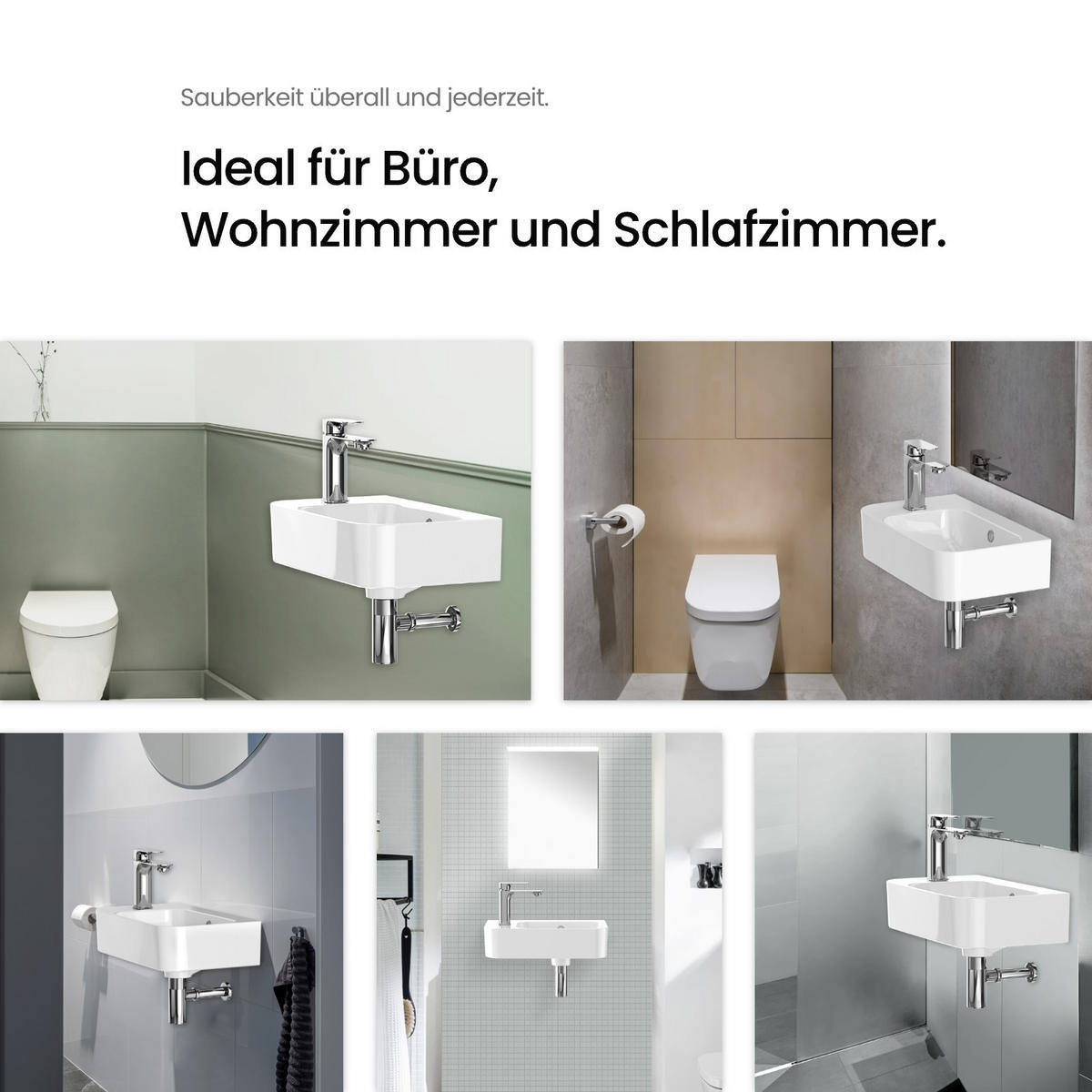 WASCHBECKEN Rechteckig Mit Hahnloch rechts Weiß 45 / 26,5 / 15,6 cm - Weiß, Keramik (26.5/15.5/45cm) - EMKE