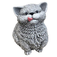 STEINFIGUR Katze Wilma frostfest, massiv - Grau, Stein (21/16/15cm) - stoneandstyle