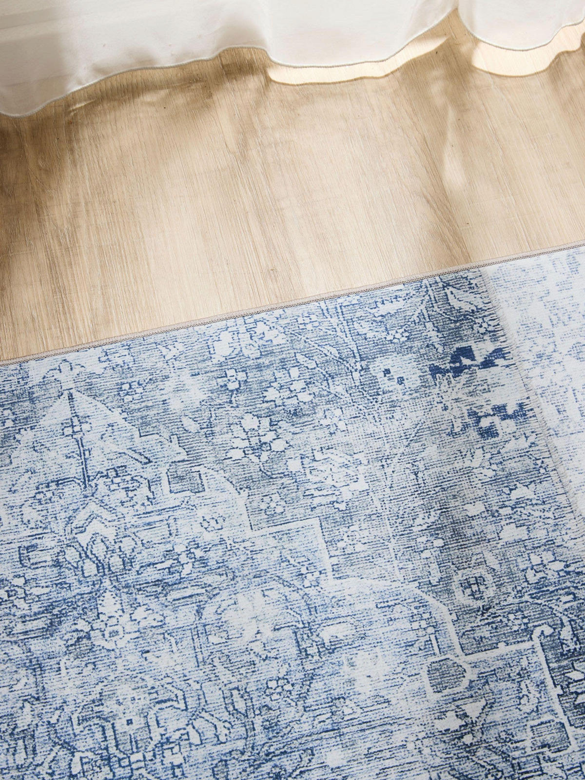 VINTAGE-TEPPICH George waschbar 200x300 cm - Blau, Kunststoff (200/300cm) - benuta
