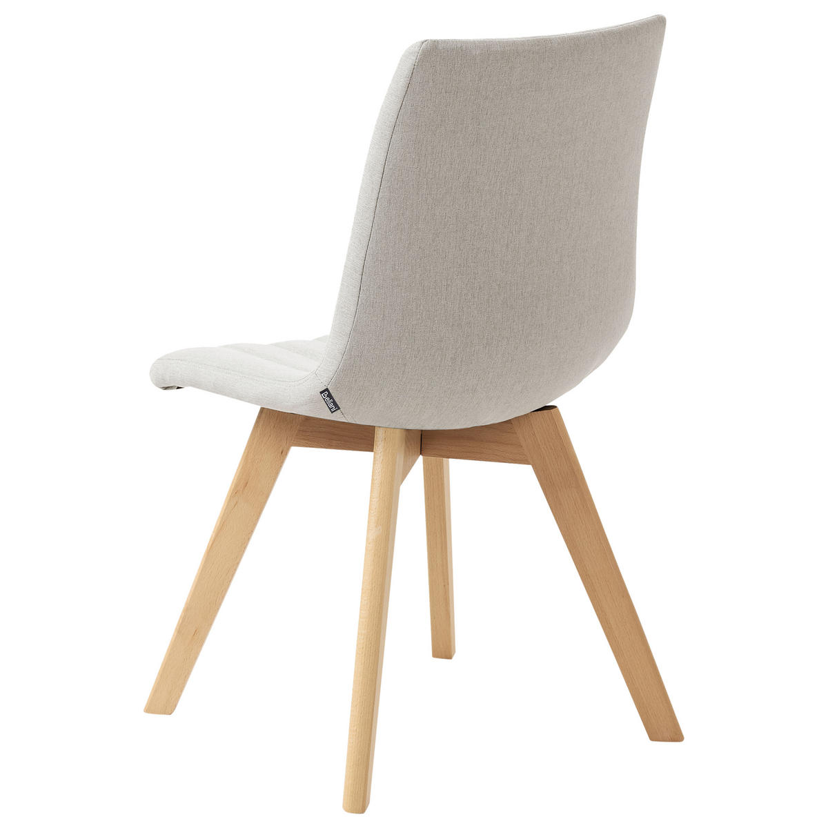 ESSZIMMERSTUHL 2er-Set Hellgrau Calgary - Hellgrau/Braun, Textil (48/86/56cm) - Beliani