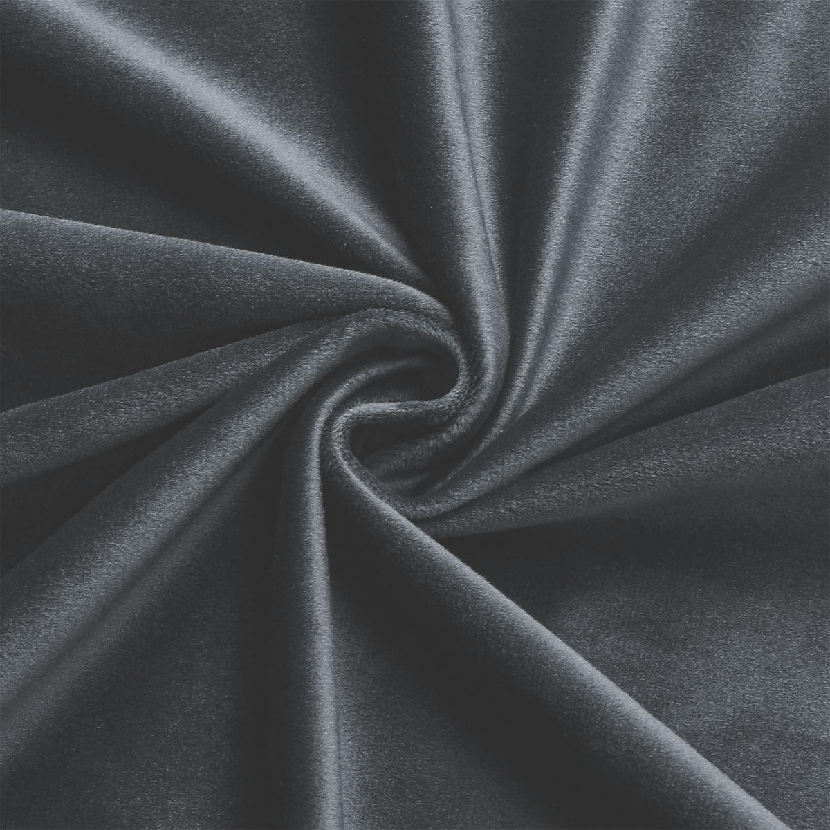 VORHANG Kräuselband Samt 140/245 cm Anthrazit - Anthrazit, Textil (140/245/245cm) - TiborTex