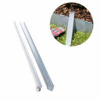ERDANKER für schmale Rasenkanten und Rasenkantenband 40 x 2,6 0,2 cm | Bodenanker Erdnägel - Zinkfarben, Metall (40/1cm) - Green-Split