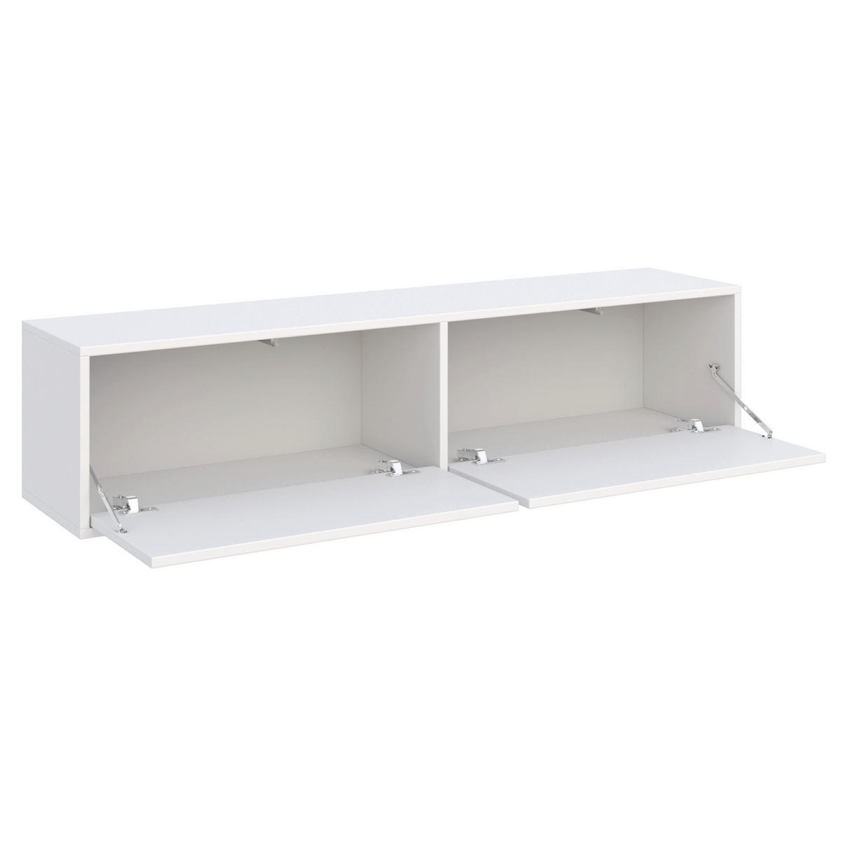 TV stolek Velveto zavěšené se dvěma klopami, Bílá, 140cm - bílá, kompozitní dřevo (140/30/30cm) - Selsey