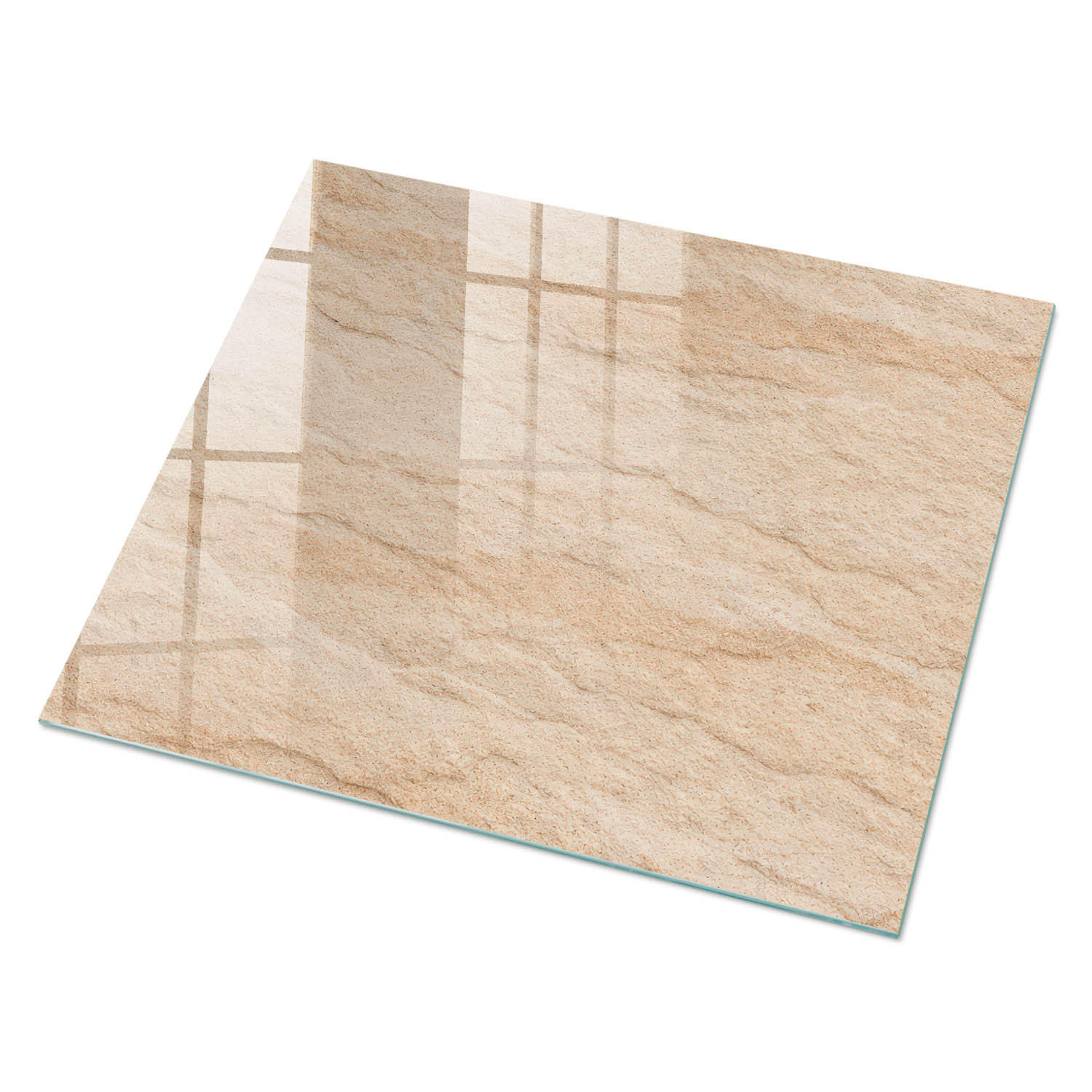 GLASPLATTE 80x60 cm – Beige Muster - Grau, Glas (0.4/80/60cm) - ArtPrintCave