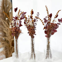 INDIAN Summer: Trockenblumenstrauß Mini Eukalyptus - rot - Rot, Naturmaterialien (30cm) - Lykke & You