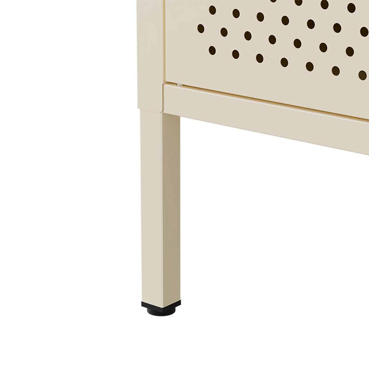SIDEBOARD 100 cm, Ekru - Weiß, Metall (40/60/100cm) - Oviala