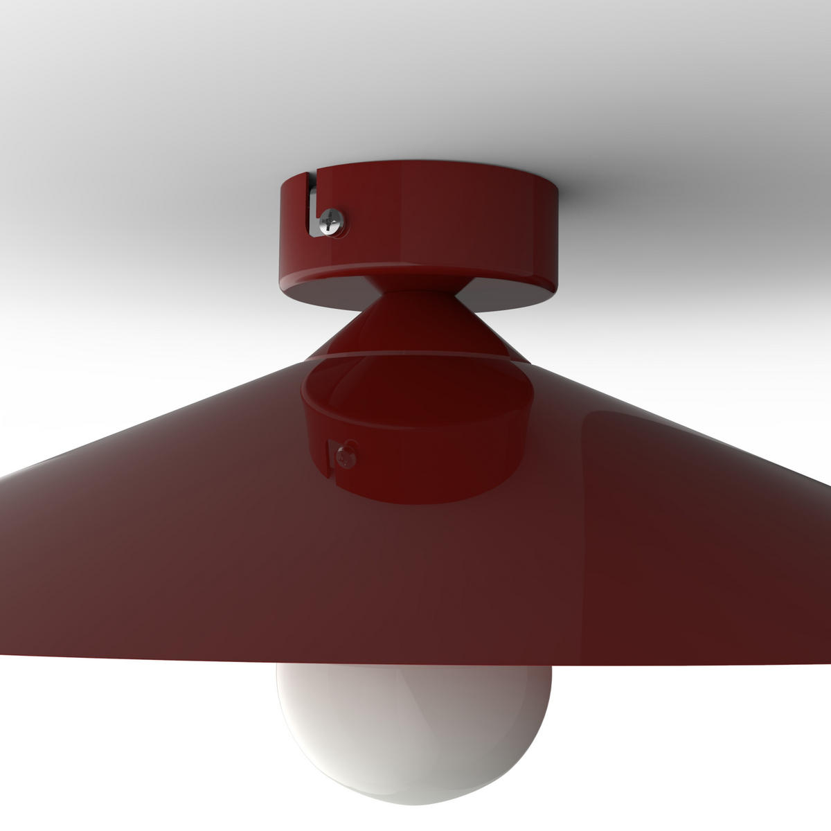 DECKENLEUCHTE - Rot, Metall (40/40/14cm) - Lumicom