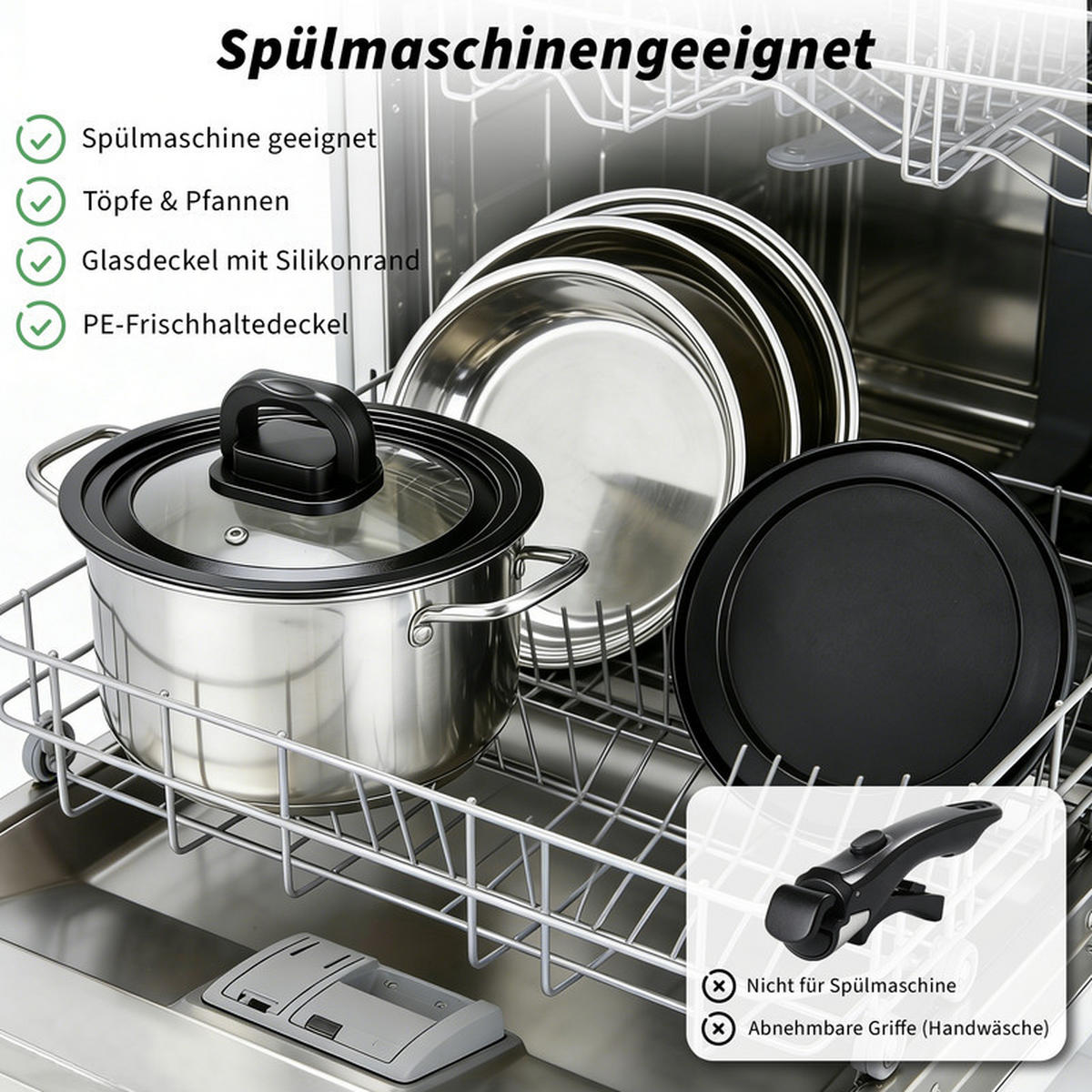KÜCHENGESCHIRR-SET , 17 Küchenwerkzeuge, schwarz - Schwarz, Metall - Nettlife