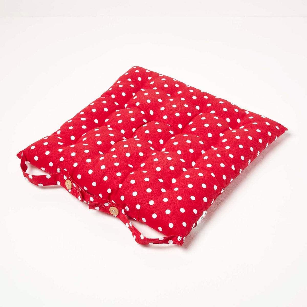 STUHLKISSEN 4er-Set, Polka Dots 40/40/5 cm - Rot, Textil (40/40/5cm) - Homescapes
