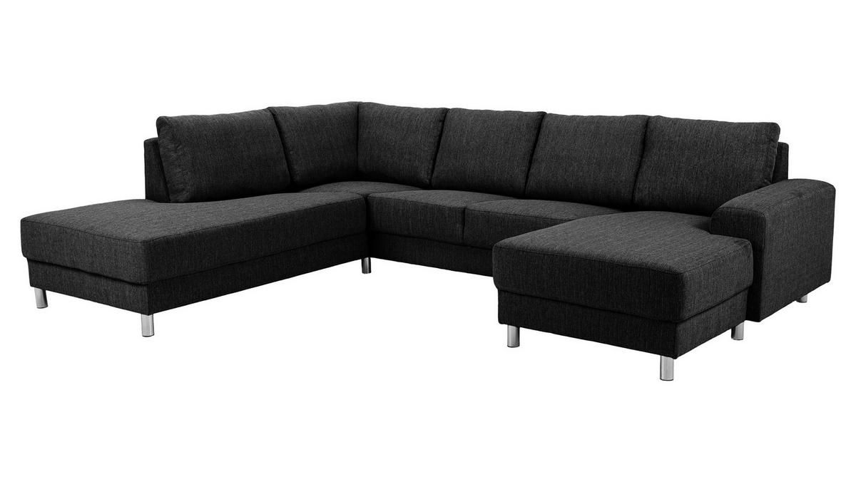 ECKSOFA anthrazitgrau - Grau, Textil (287/221cm) - ebuy24