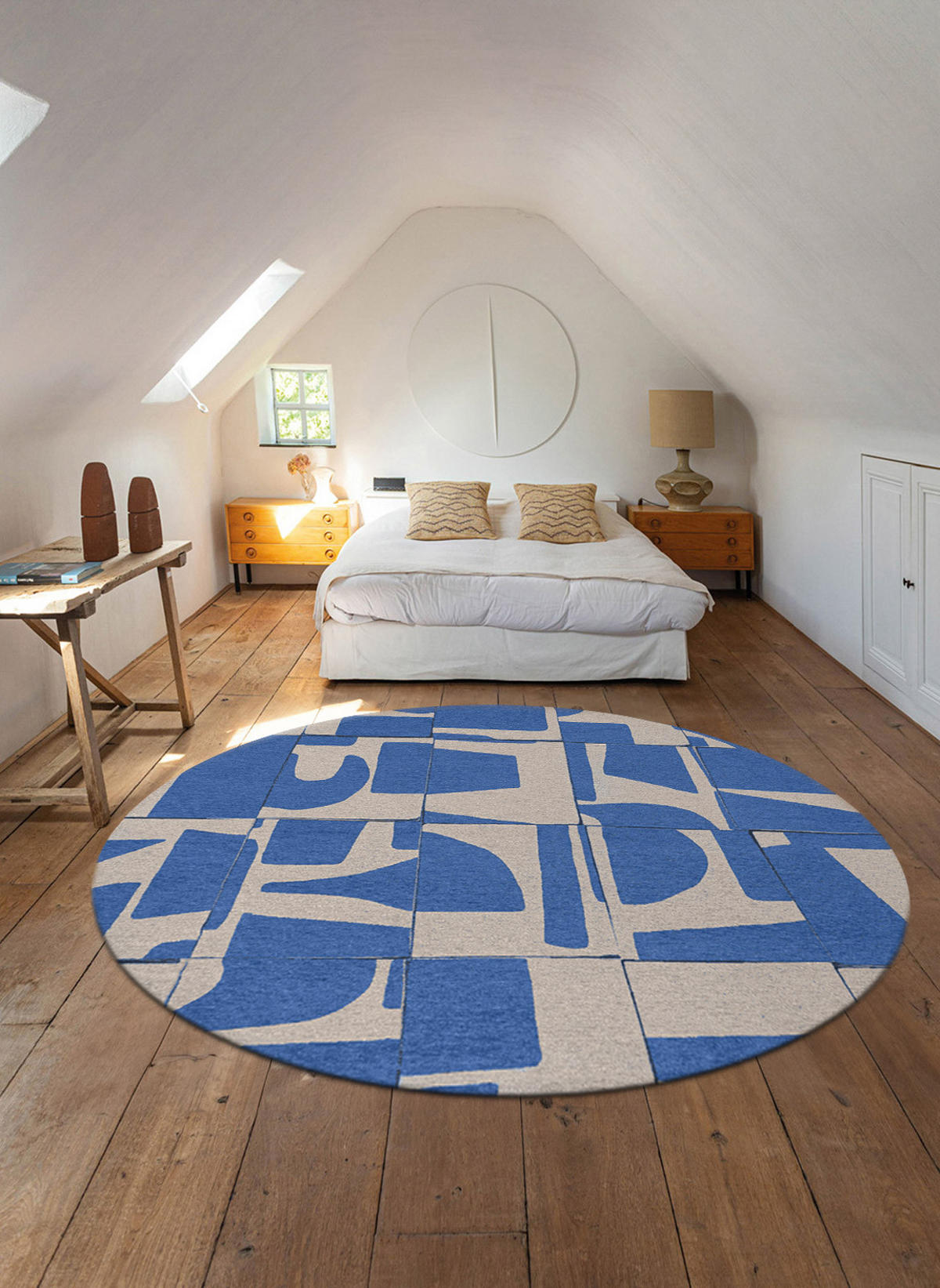 TEPPICH Flachgewebe BELL FLOWER Blau 240x240 cm - Blau, Textil (240/240cm) - Novatrend