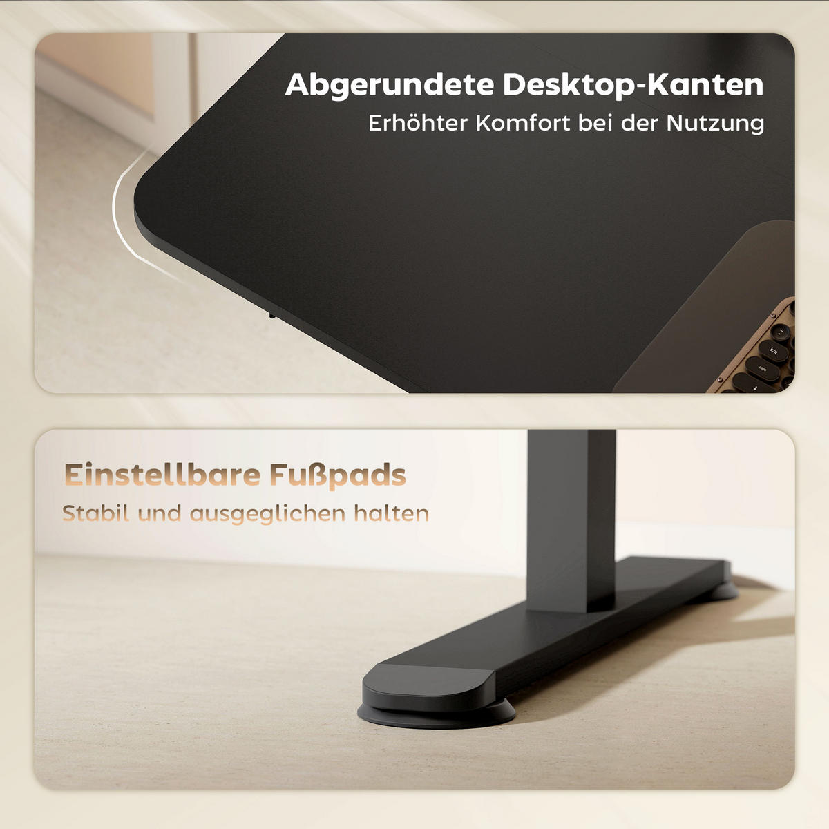 COMPUTERTISCH Schwarz elektrisch höhenverstellbar 140/70/116 cm - Schwarz, Holzwerkstoff (70/140/116cm) - PANGIVO