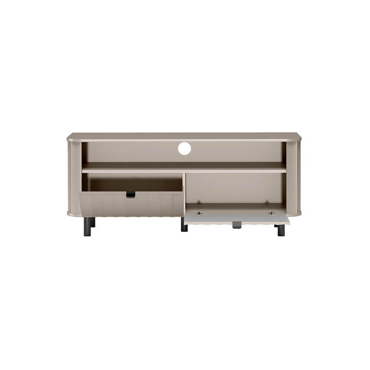 TV-LOWBOARD NOVADO-6 Greige - Greige, Holzwerkstoff (137/57/40.5cm)