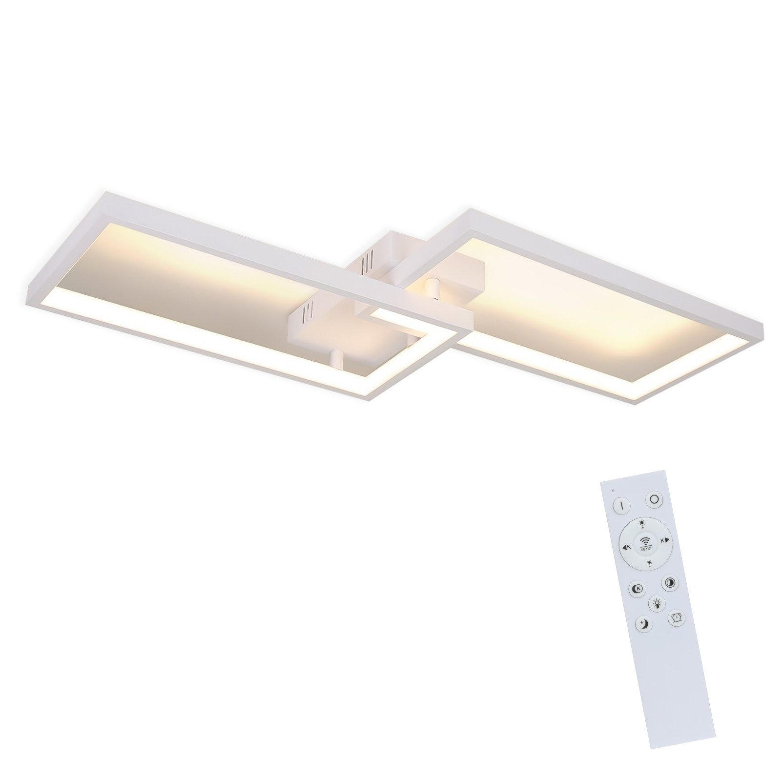 LED-DECKENLEUCHTE Vogtwall 29/7/60 cm - Weiß, Metall (60/29/7cm) - ZMH