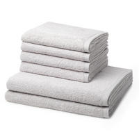 FROTTIERSET Vita 6-teilig - Hellgrau, Textil (50/100cm) - Ross