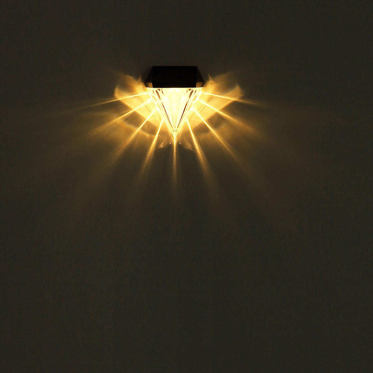 LED AUSSEN-WANDLEUCHTE Klar Diamant-Design - Klar, Kunststoff (5.4/12/9.8cm) - Globo Lighting