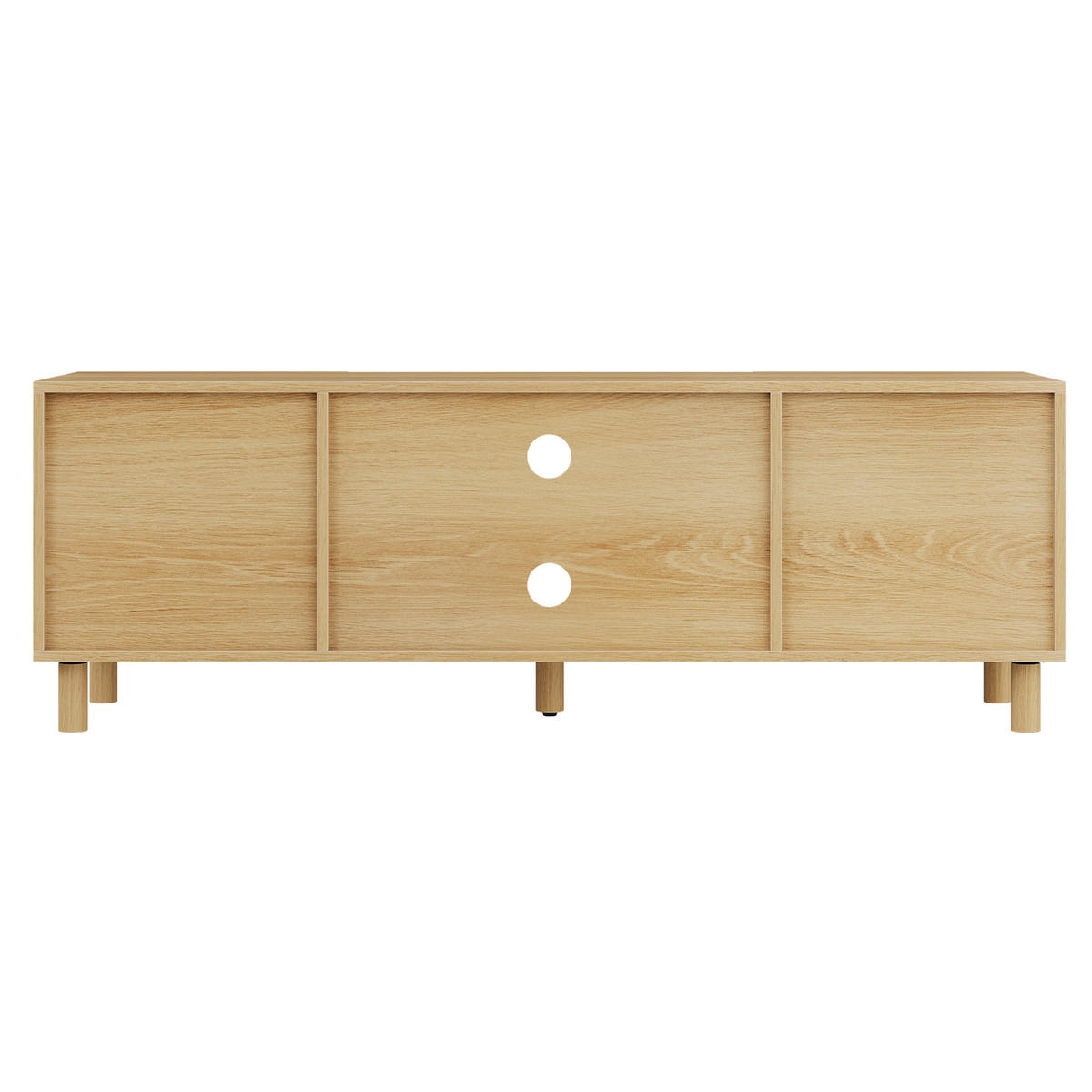 TV-LOWBOARD eiche-optik & bogen-design - Eichefarben, Holzwerkstoff (140/46/40cm) - Urban Meuble