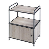 BEISTELLTISCH Gulen - Eichefarben/Schwarz, Holzwerkstoff/Metall (33/43/60cm) - [en.casa]