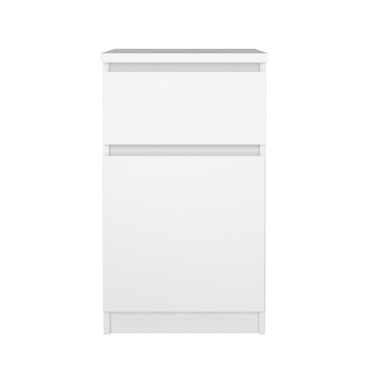 NACHTTISCH, Naia, Weiß, Holzwerkstoff / Metall, 41 x 40 x 70 cm - Weiß, Holzwerkstoff/Metall (41/70/40cm) - ebuy24