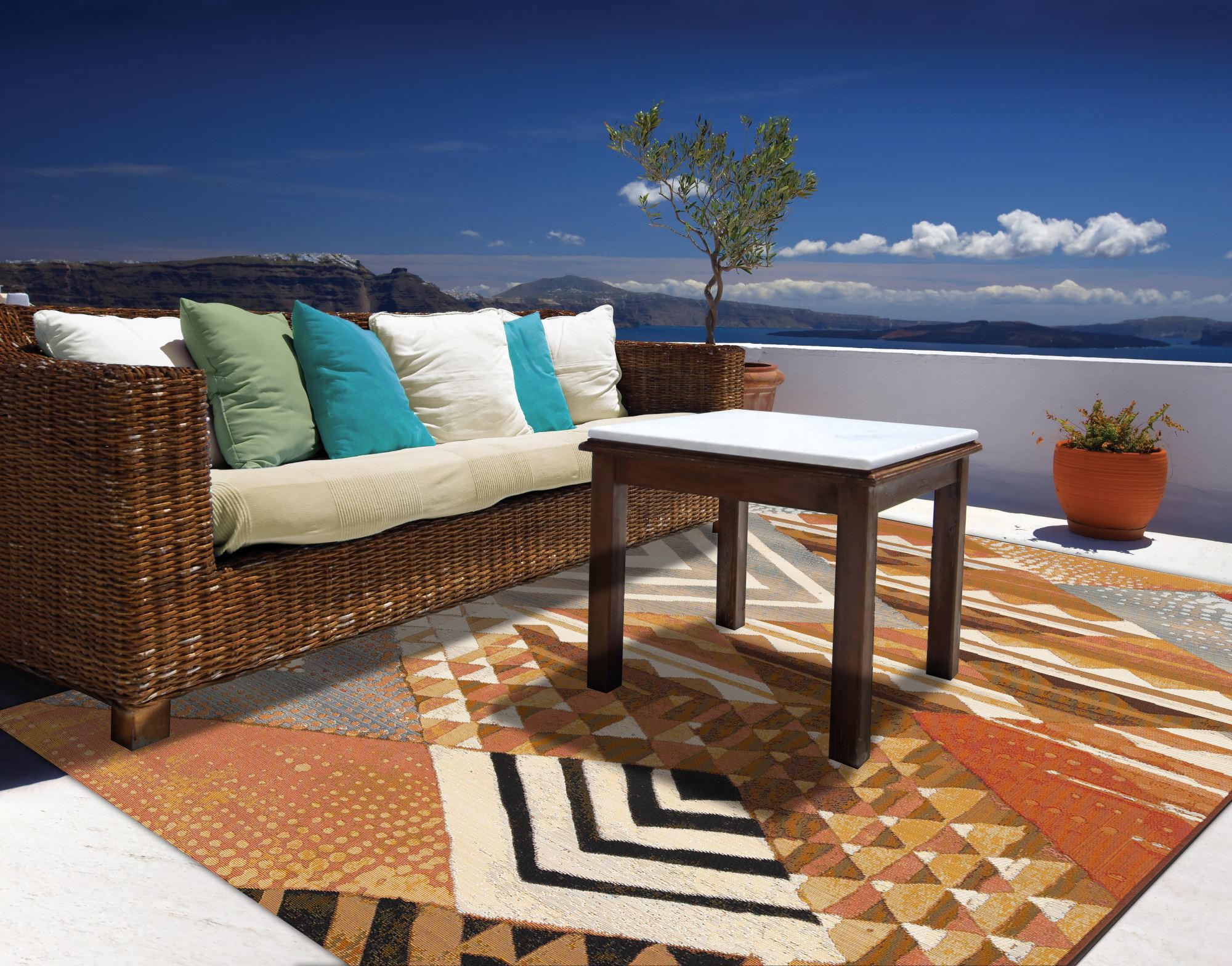 OUTDOORTEPPICH Aurora 80x165 cm - Braun, Textil (80/165cm) - Gino Falcone