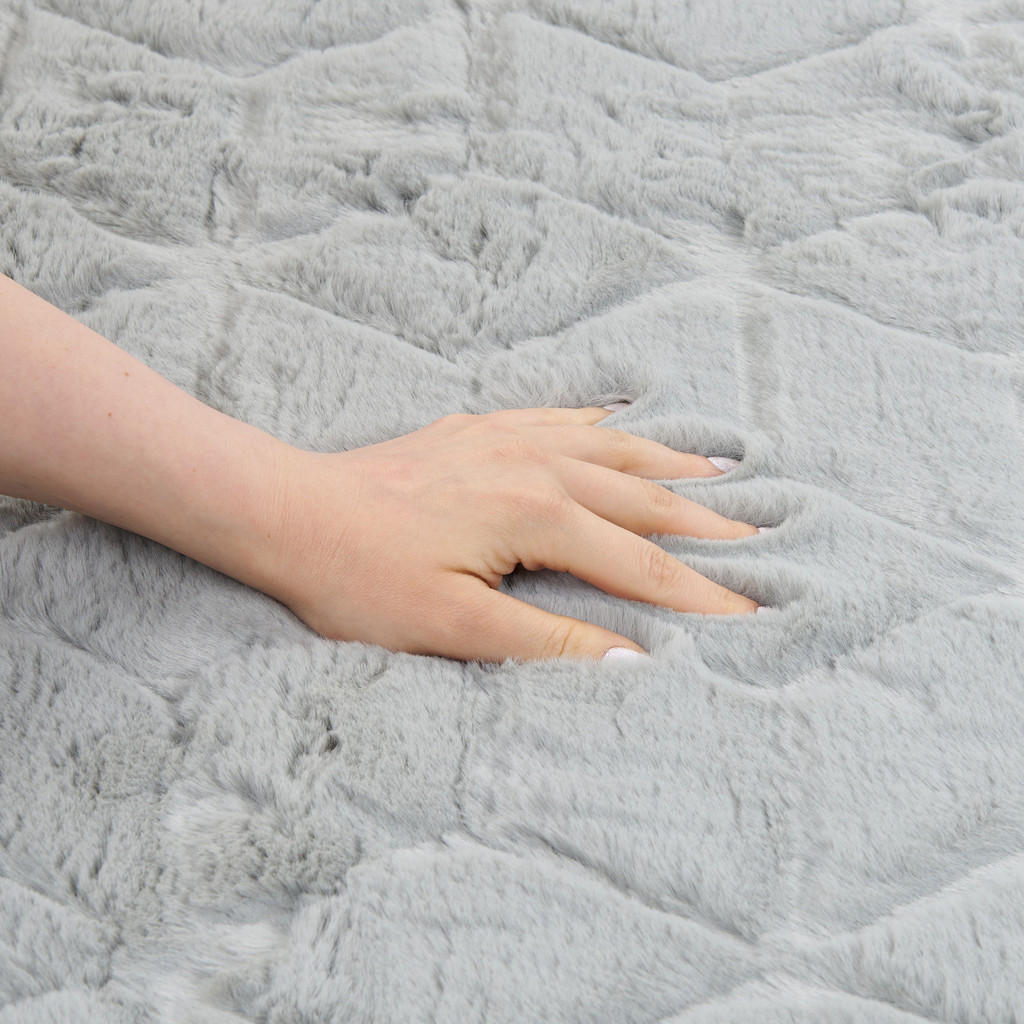 Thumbnail - Beliani Shaggy-Kunstfellteppich, Grau, Kunststoff, Rechteckig, 80x150 cm, Teppiche & Böden, Teppiche, Hochflorteppiche &...