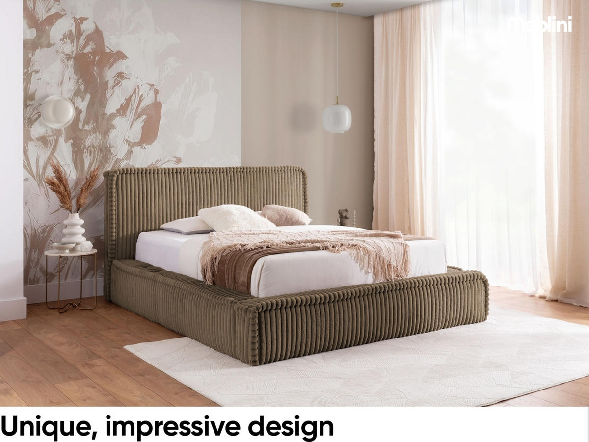 POLSTERBETT MESUT - Braun, Textil (120/200cm) - Meblini