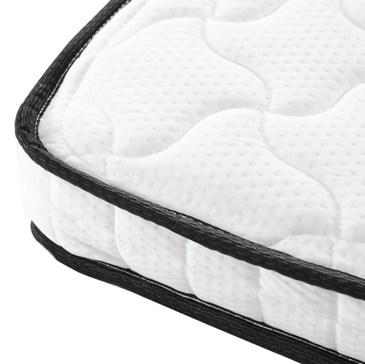 HOCHBETT 90/200 cm weiß mit 4 Schubladen und Sicherheitsgeländer mit Matratze - Weiß, Holzwerkstoff (90/200cm) - OKWISH