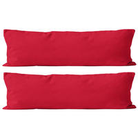 SEITENSCHLÄFERKISSEN-BEZUG 40x145 cm aus 100% Baumwolle, KISSENBEZUG Rot Uni - Rot, Textil (145/40cm) - Carpe Sonno