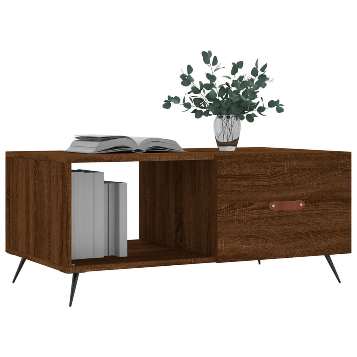 COUCHTISCH Braun Eichen-Optik 90x50x40 cm Holzwerkstoff - Braun, Holzwerkstoff (90/50/40cm) - furnicato