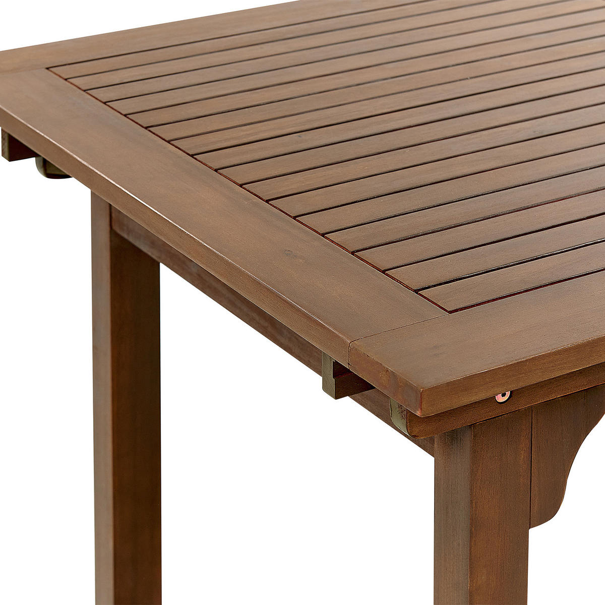 GARTENTISCH Akazienholz dunkelbraun 160-220/90 cm ausziehbar Amantea - Dunkelbraun, Holz (160/90/74cm) - Beliani