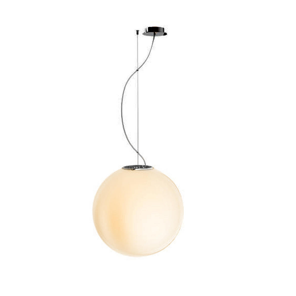 PENDELLEUCHTE LUNEA 40 Opalglas 15 W - Transparent, Metall (30/30/120cm) - Rendl