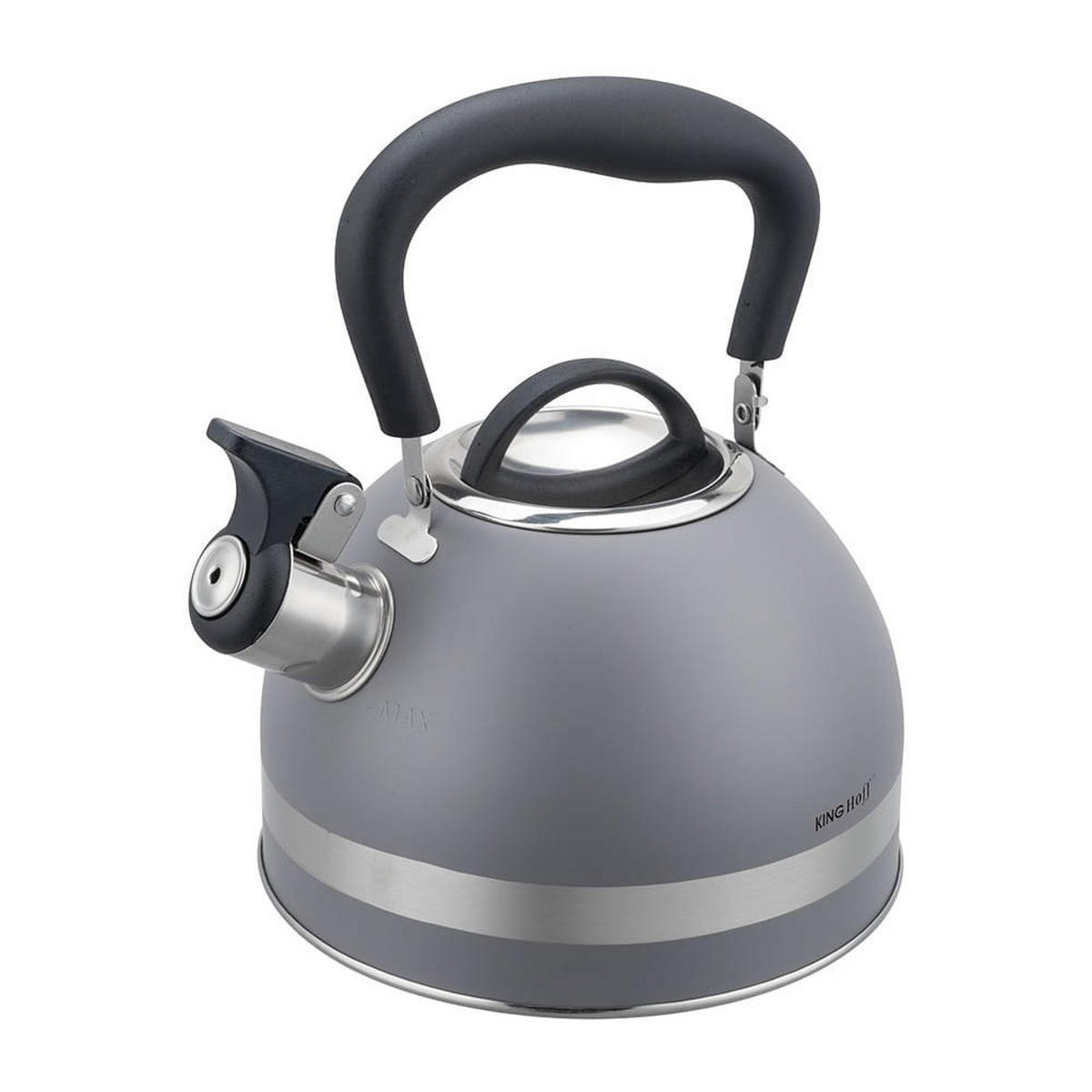 WASSERKESSEL Grau 22/18/23 cm KH1851 - Grau, Metall (22cm) - Kinghoff 
