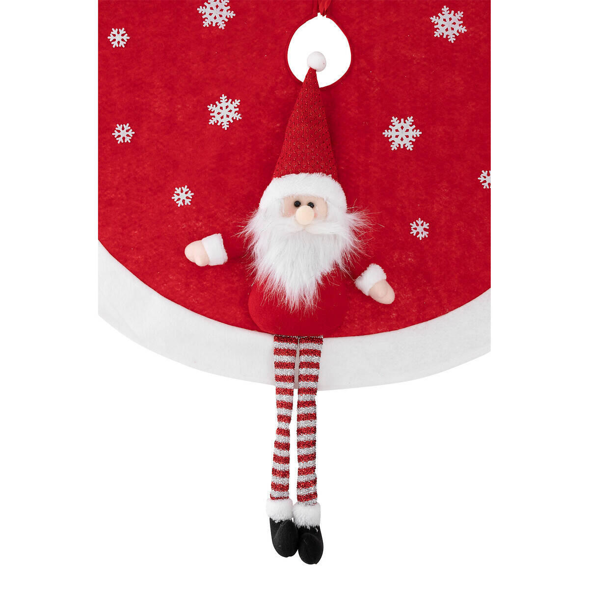 WEIHNACHTSBAUMROCK Weihnachtsmann Ø 90 cm - Rot, Textil (90/3.5/105cm) - Atmosphera Createur d´interieur