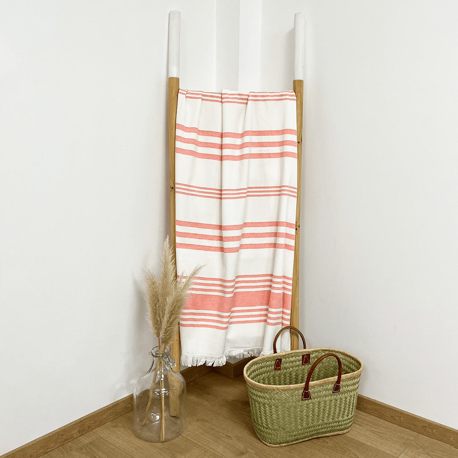 HAMAMTUCH mit Frotteefutter Karabuk Mandarine 90x160 400g/m² - Orange, Textil (90/160cm) - LE COMPTOIR DE LA PLAGE