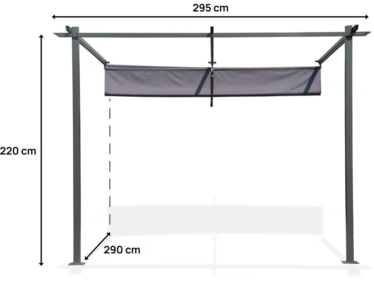 PERGOLA - MARKISE Grau - Grau, Metall (290/220/295cm) - Habitat Garten