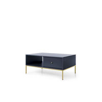 COUCHTISCH - Kaffeetisch Melody X 104 Dunkelblau + Gold - Goldfarben/Dunkelblau, Holzwerkstoff (68/104/46cm) - Möblo