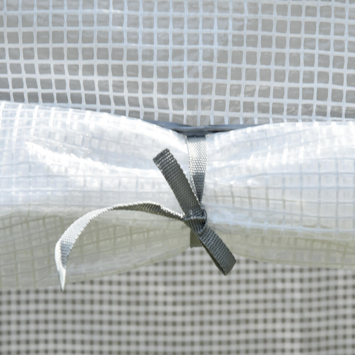 FOLIENGEWÄCHSHAUS , 101L x 50B x 150H cm - Weiß, Kunststoff/Metall (50/150/101cm) - Outsunny