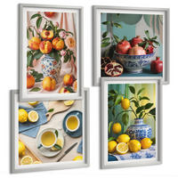 BILDER SET 4er Set - 50x50 cm & 40x60 cm Silberner Rahmen - Matisses stilvolle Figuren - Silberfarben, Kunststoff (50/50cm) - TULUP